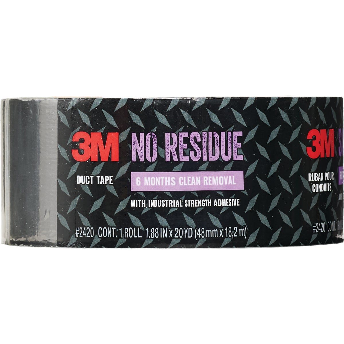 3M 1.88 In. x 20 Yd. Long Lasting Duct Tape, Gray Image 2