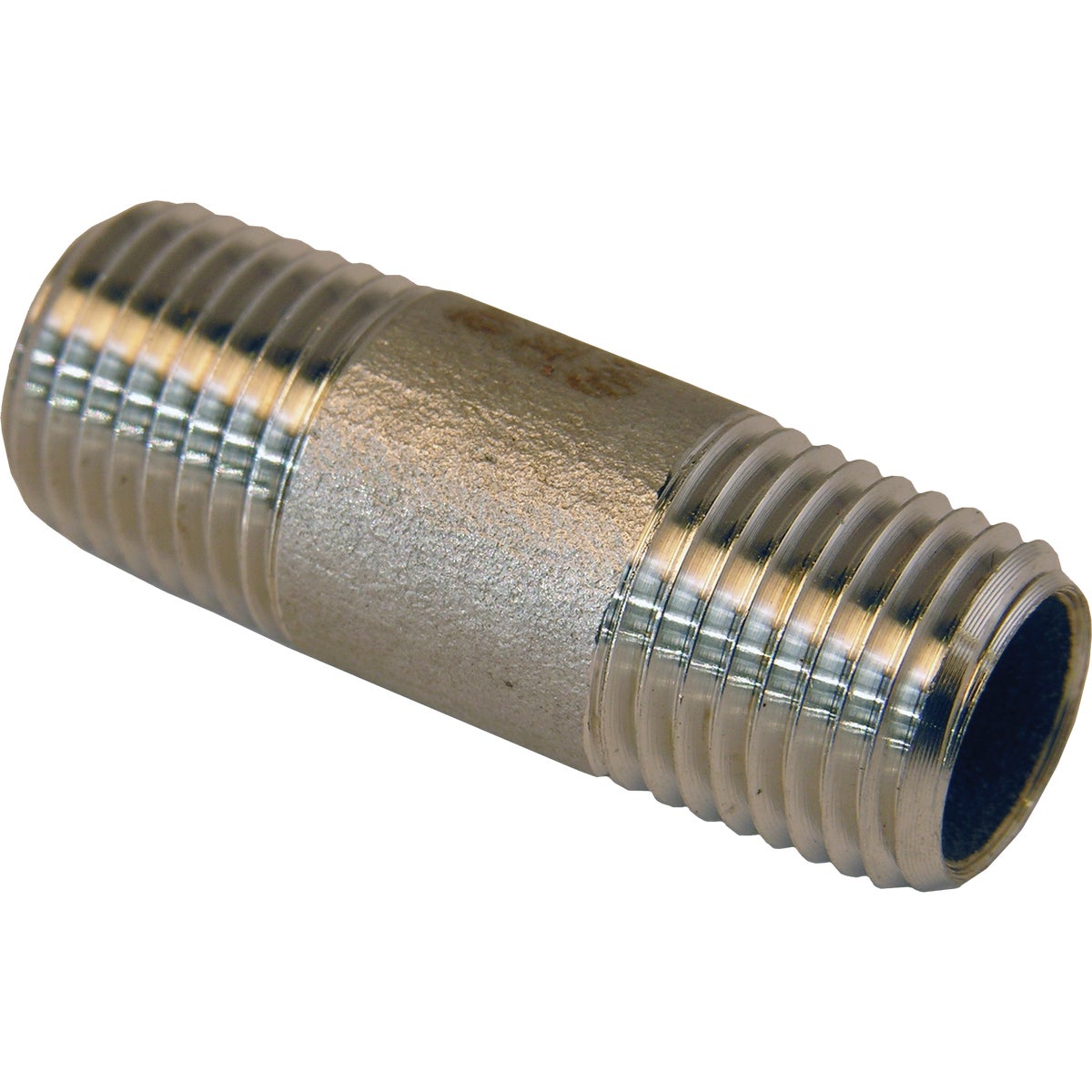 Lasco 1/4 In. x Short Male Iron Pipe Stainless Steel Nipple