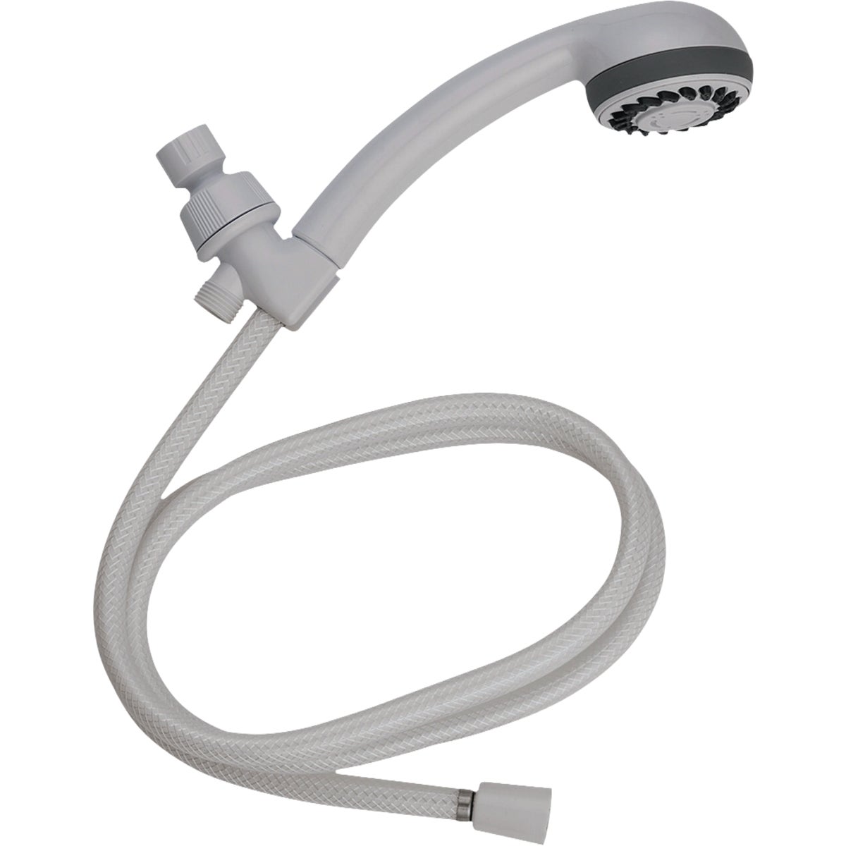 HomePointe Handheld Shower Head, 3 Settings, White Plastic Image 1