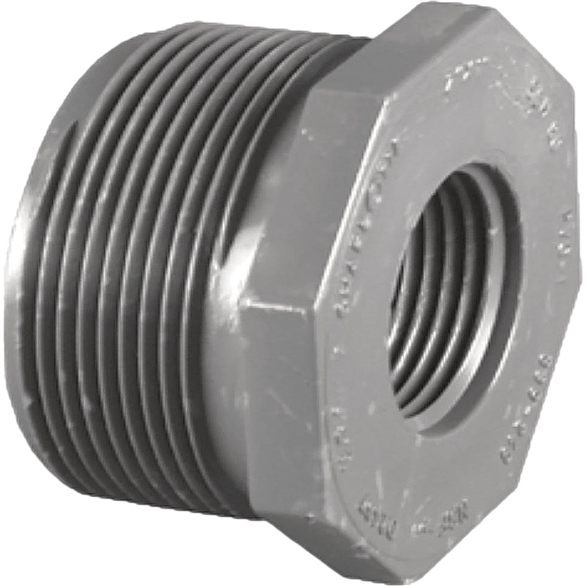 Charlotte Pipe 1-1/2 In. MPT x 3/4 In. FPT Schedule 80 Reducing PVC Bushing