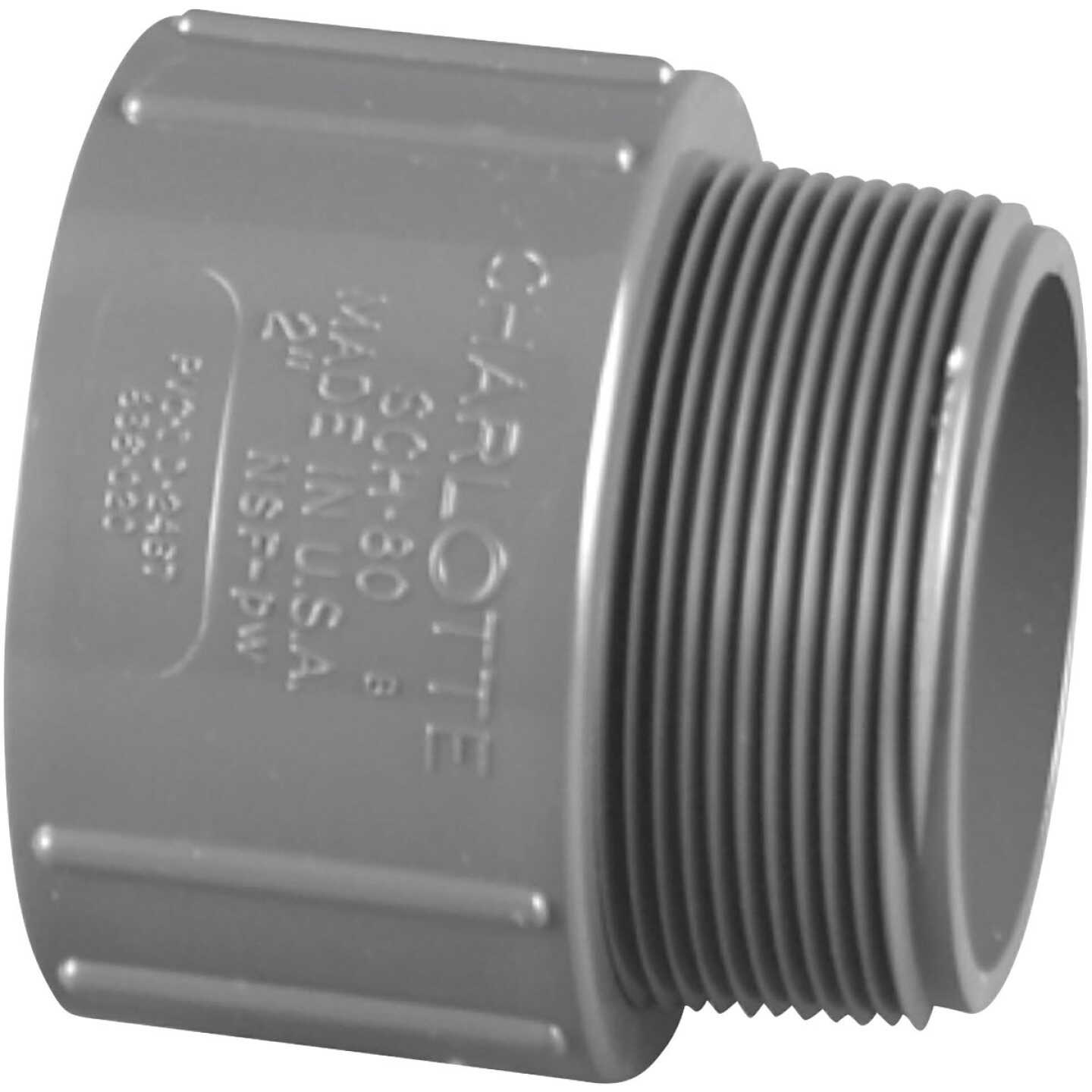 Charlotte Pipe 1-1/2 In. Schedule 80 Male PVC Adapter Image 1