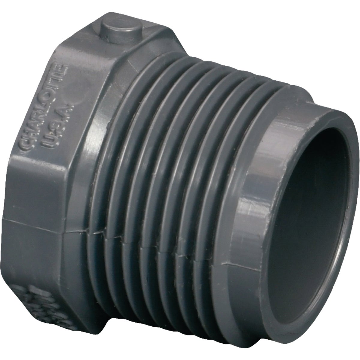 Charlotte Pipe 3/4 In. Gray PVC Schedule 80 Male Pipe Thread Plug