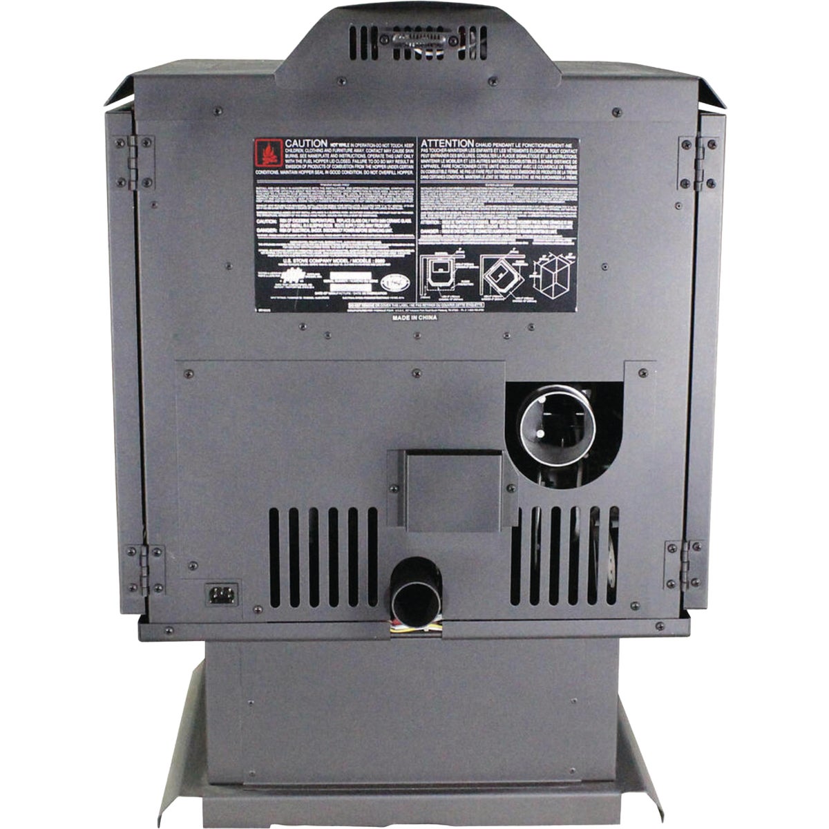 Ashley 2,200 Sq. Ft. Bay Front Pellet Stove with 45 Lb. Hopper Image 4