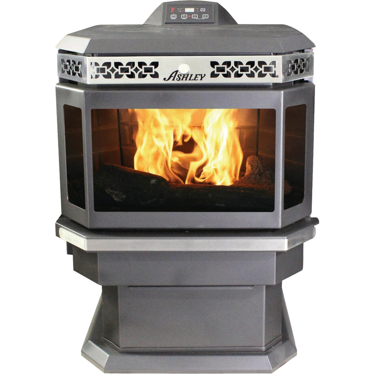 Ashley 2,200 Sq. Ft. Bay Front Pellet Stove with 45 Lb. Hopper