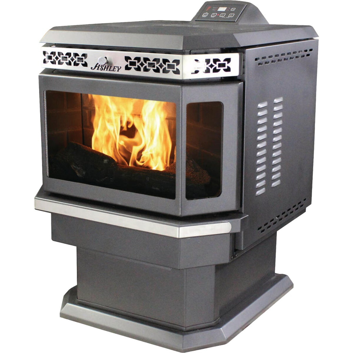 Ashley 2,200 Sq. Ft. Bay Front Pellet Stove with 45 Lb. Hopper Image 3