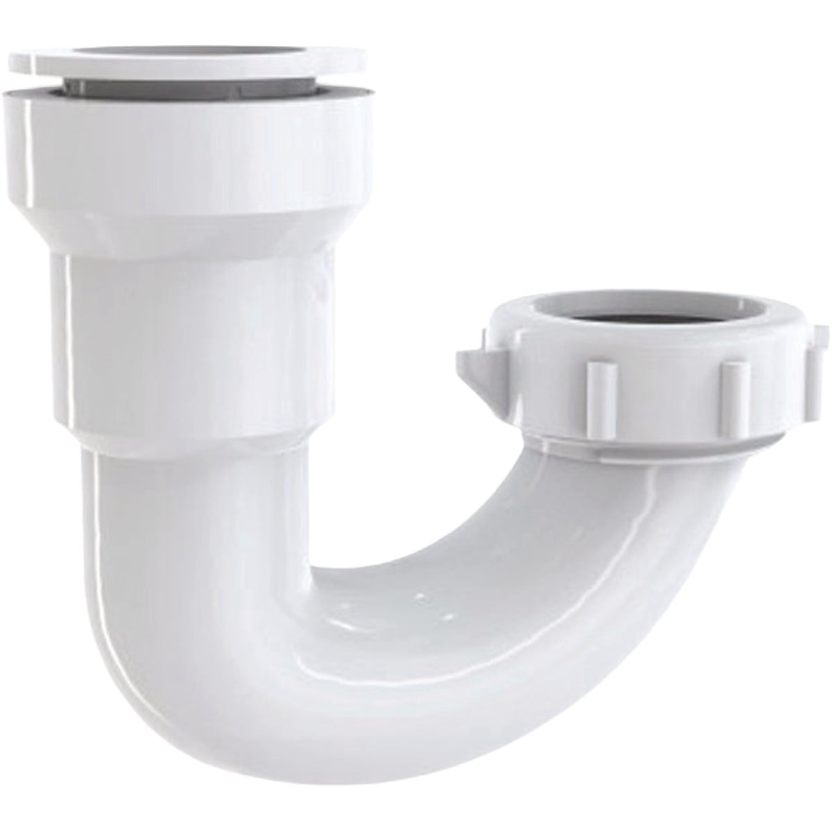 Plumb Pak 1-1/4 In. White Insta-Plumb Push-Fit Bathroom Sink J-Bend