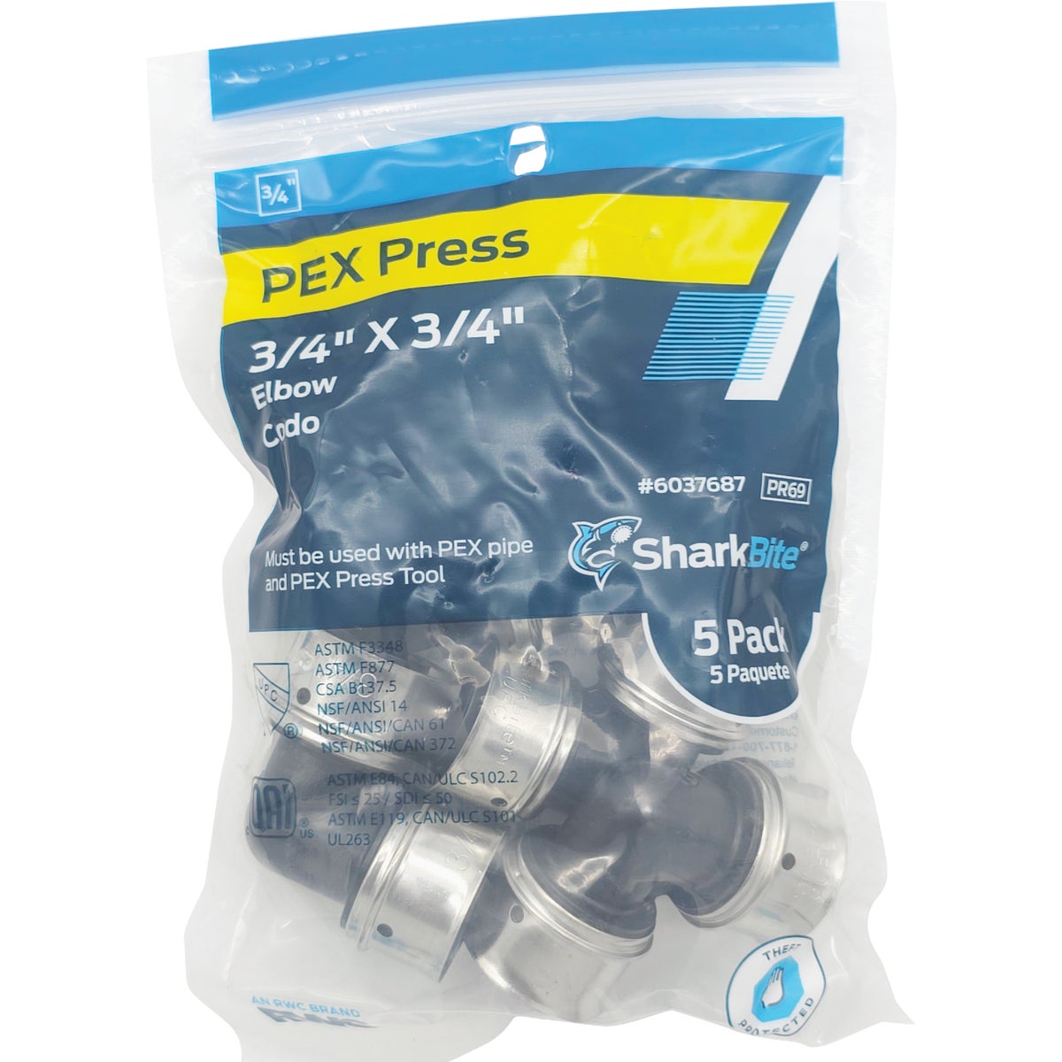 SharkBite 3/4 In. PEX Press Poly Elbow (5-Pack) Image 2
