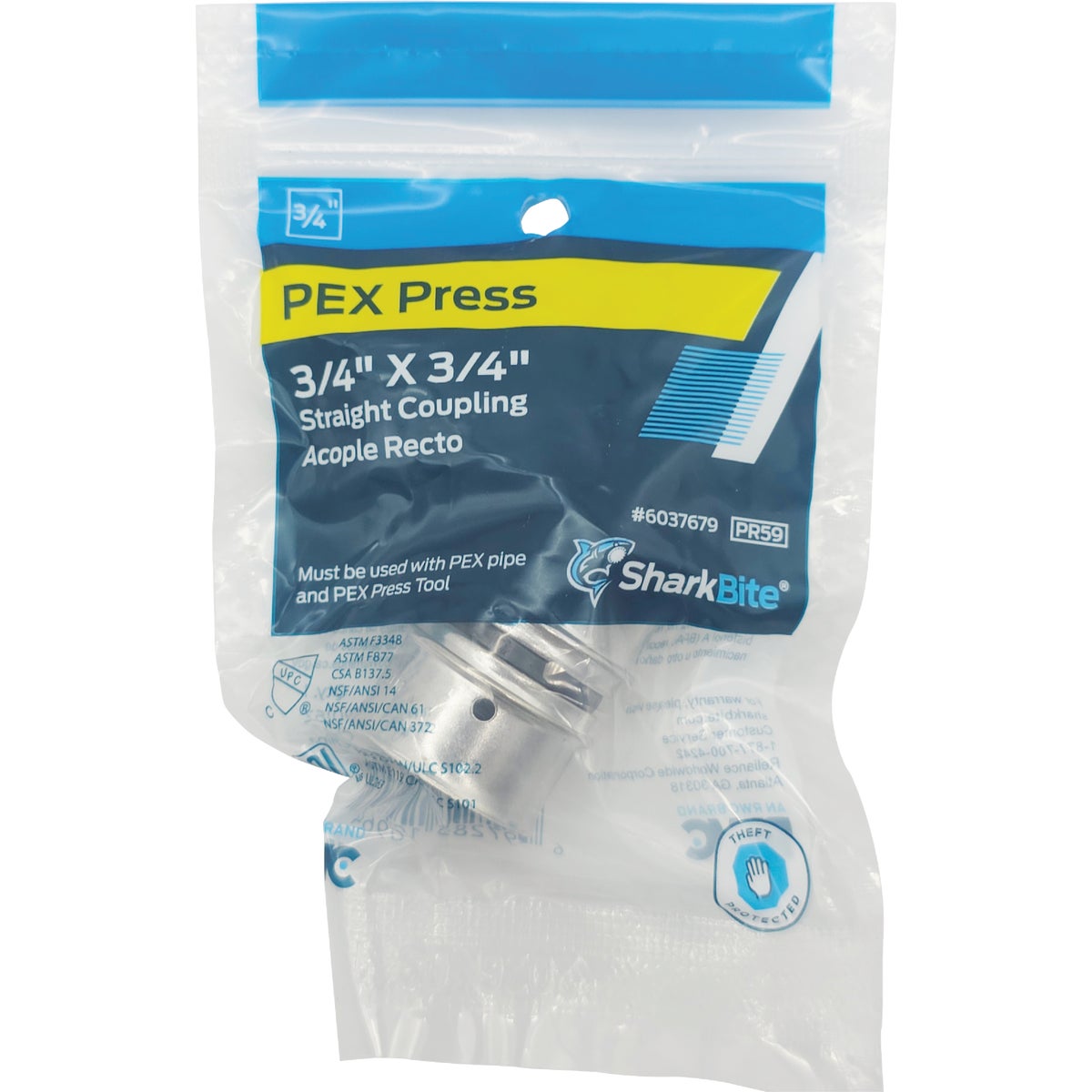 SharkBite 3/4 In. PEX Press Poly Coupling Image 2