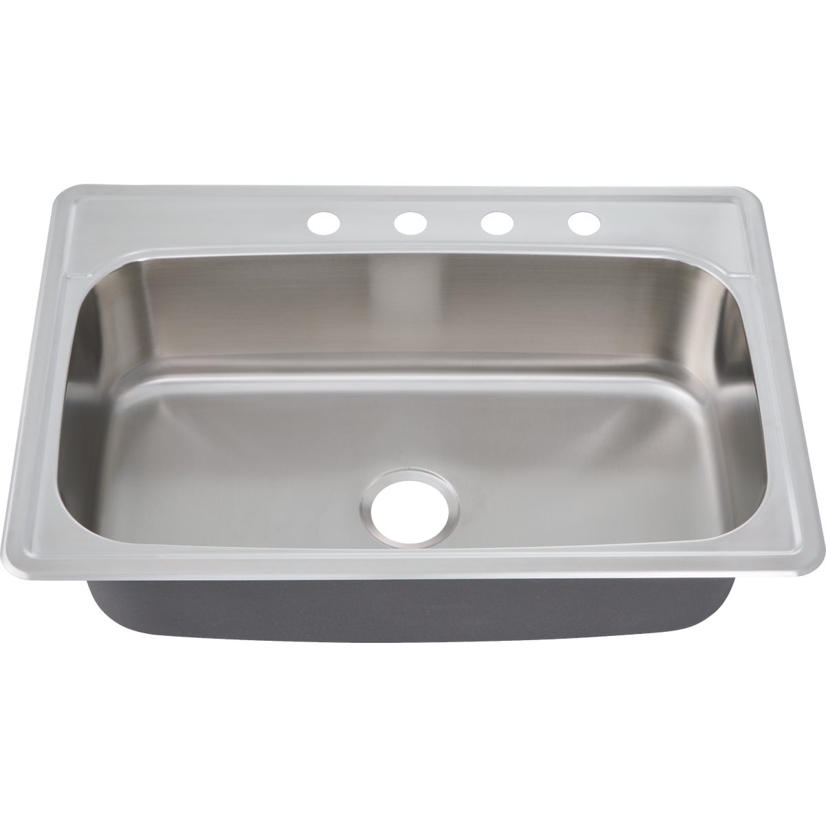 Common Goods 33 In. x 22 In. x 9 in. Top Mount Stainless Steel Kitchen Sink Image 2