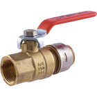 SharkBite 3/4 In. Brass Push-to-Connect x FIP Brass Ball Valve Image 1