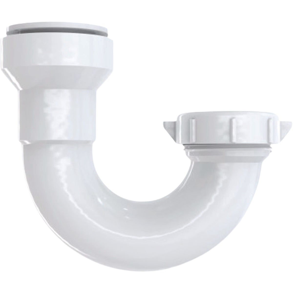 Plumb Pak 1-1/2 In. White Insta-Plumb Push-Fit Bathroom Sink J-Bend