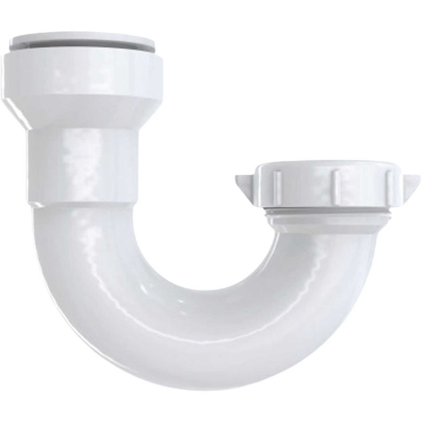 Plumb Pak 1-1/2 In. White Insta-Plumb Push-Fit Bathroom Sink J-Bend Image 1