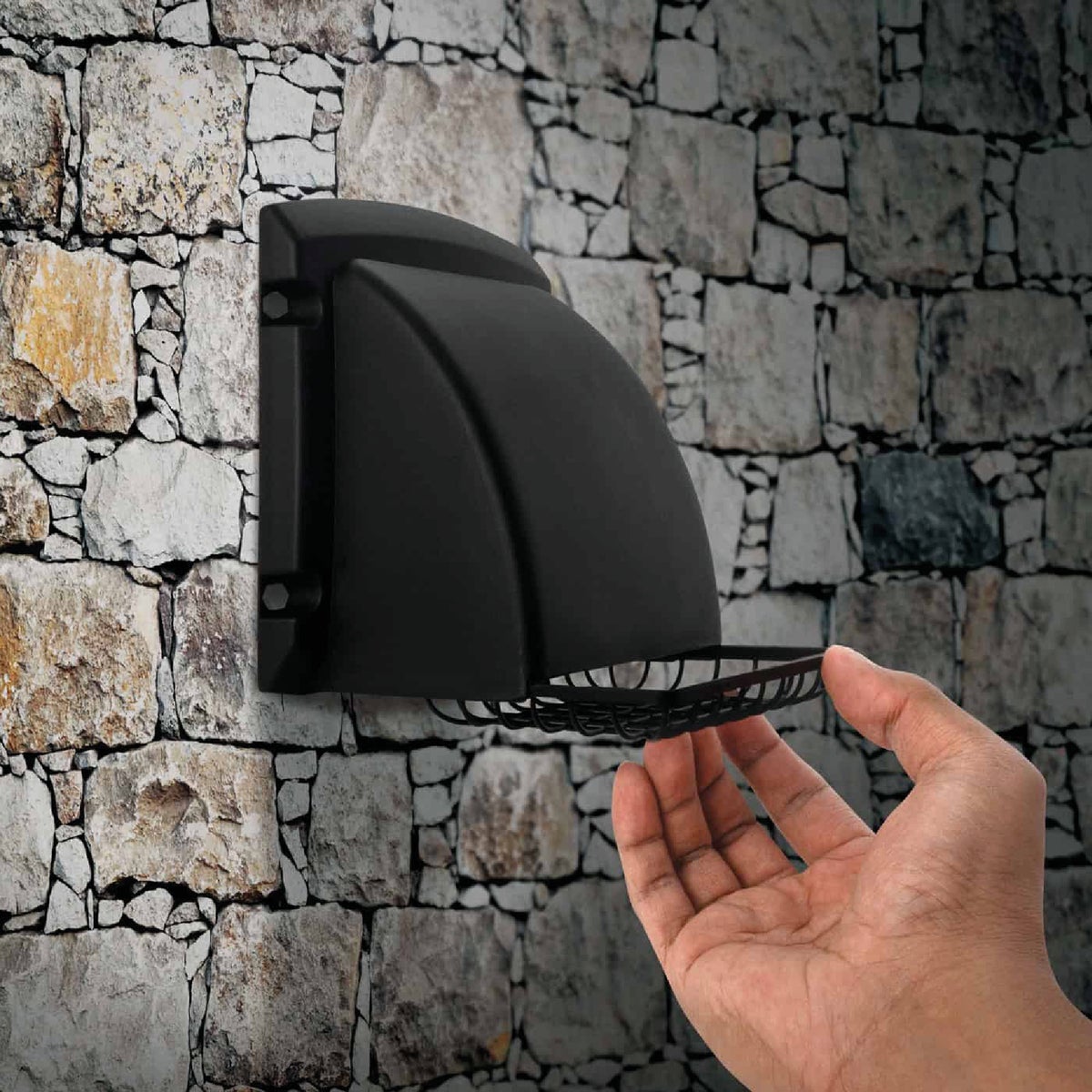 Dundas Jafine ProMax 4 In. Black Plastic Dryer Vent Hood Image 2