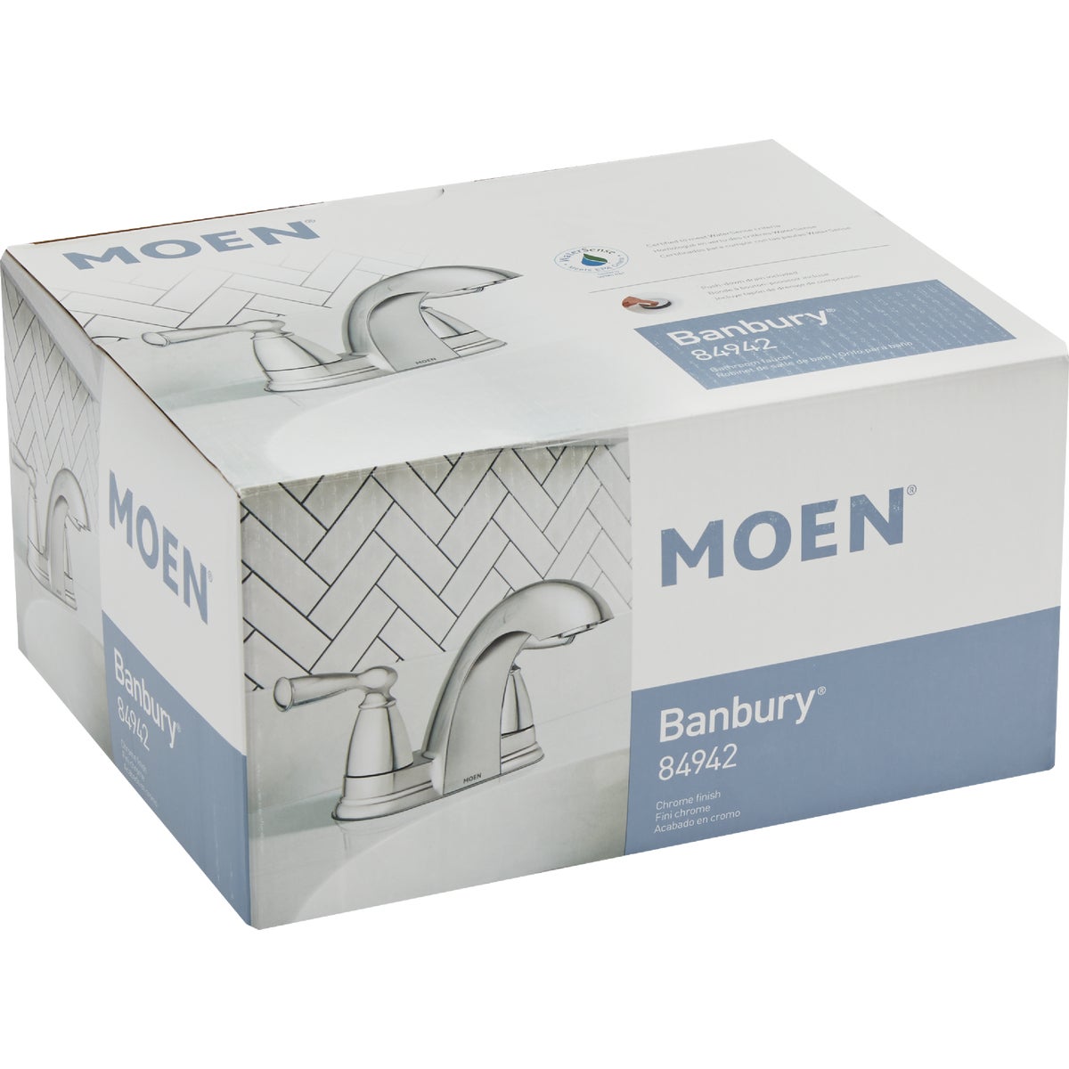 Moen Banbury 2-Handle Lever Centerset Bathroom Faucet with Pop-Up, Chrome Image 4