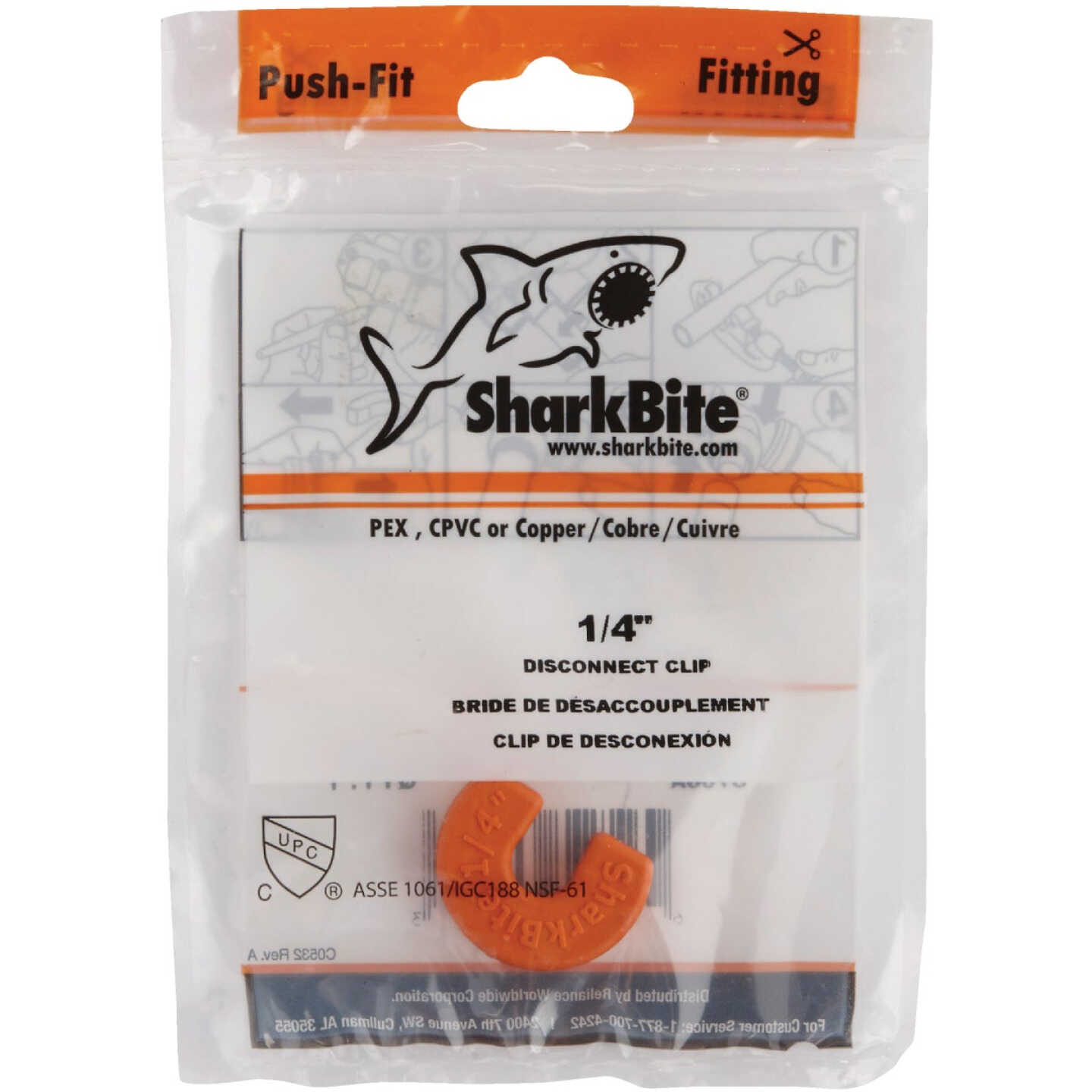SharkBite 1/4 In. Plastic Disconnect Clip Image 2