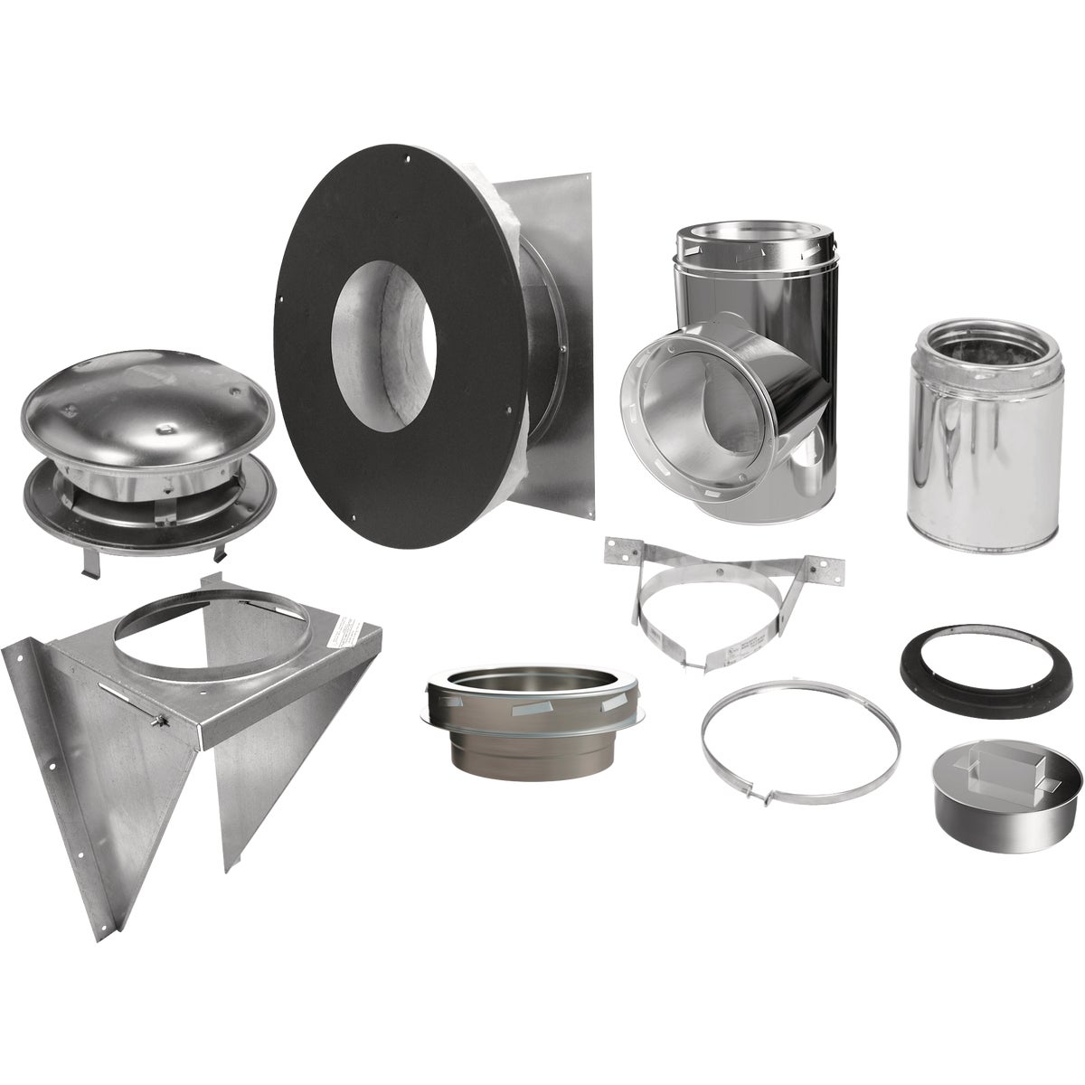 SELKIRK Sure-Temp 6 In. Stainless Steel Thru-The-Wall Chimney Support Kit