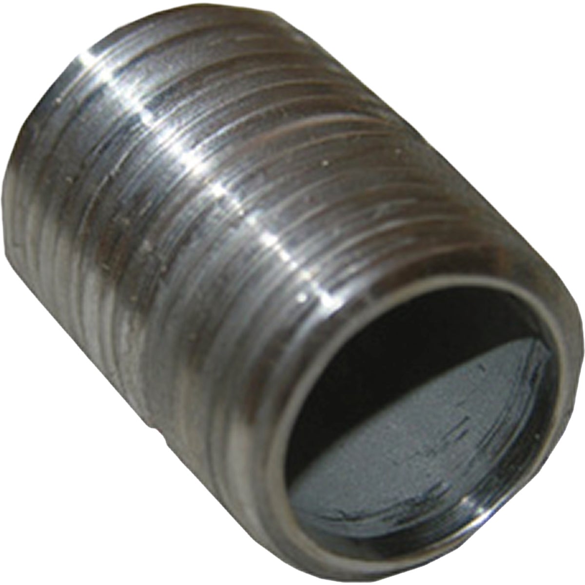 Lasco 1/2 In. x Close Male Iron Pipe Stainless Steel Nipple