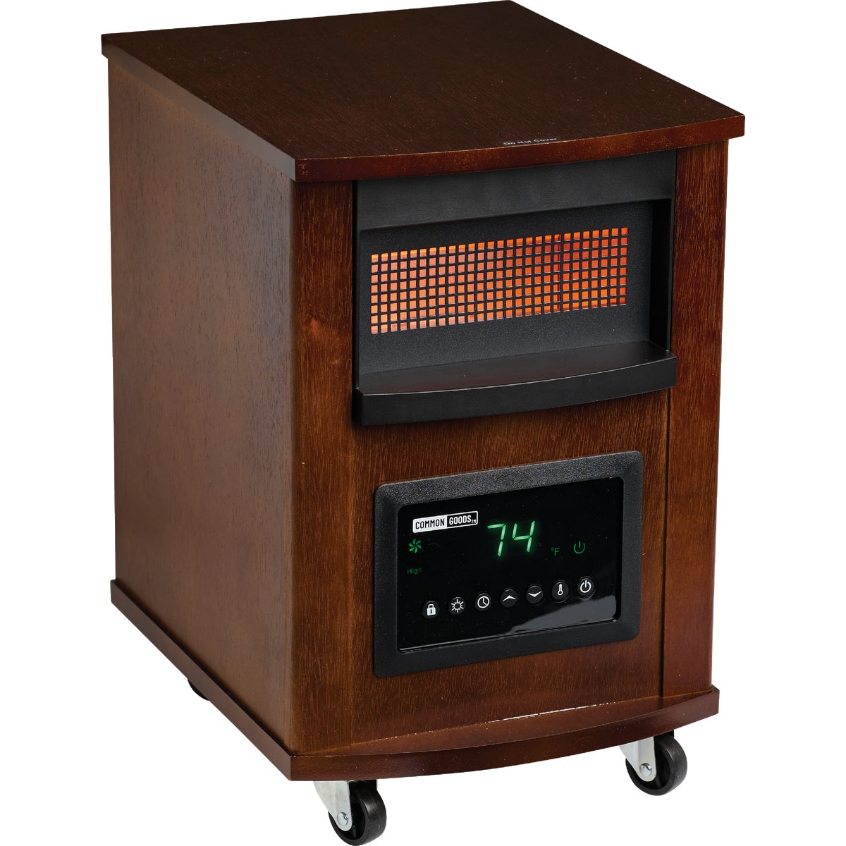 Home Impressions 1500W 120V Quartz Heater with Woodgrain Cabinet