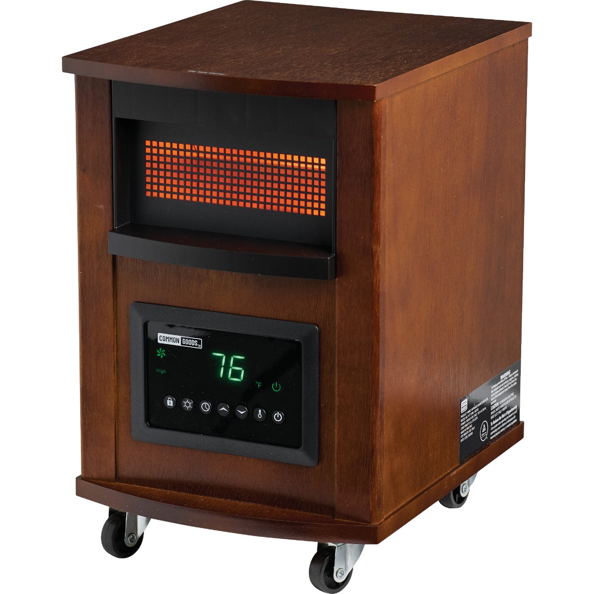 Home Impressions 1500W 120V Quartz Heater with Woodgrain Cabinet Image 3