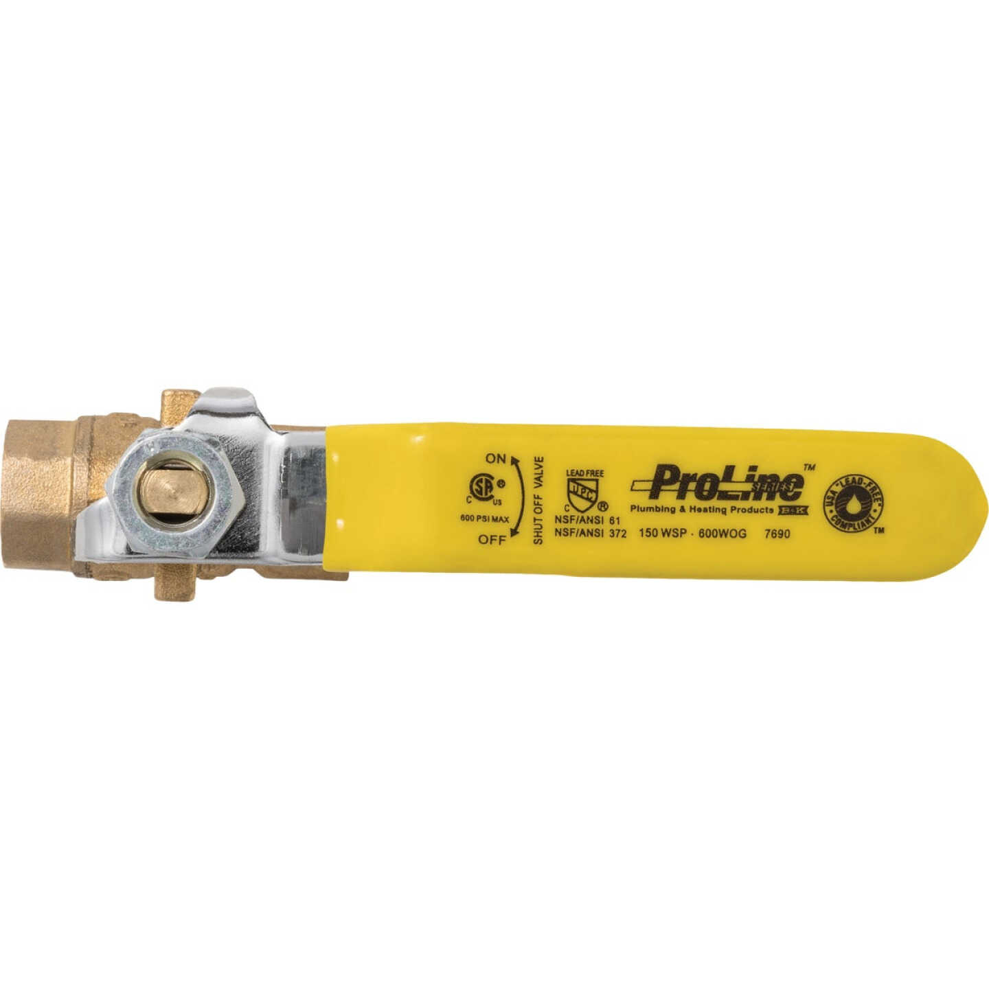 ProLine 1/4 In. FIP x 1/4 In. FIP Brass Ball Valve Image 3