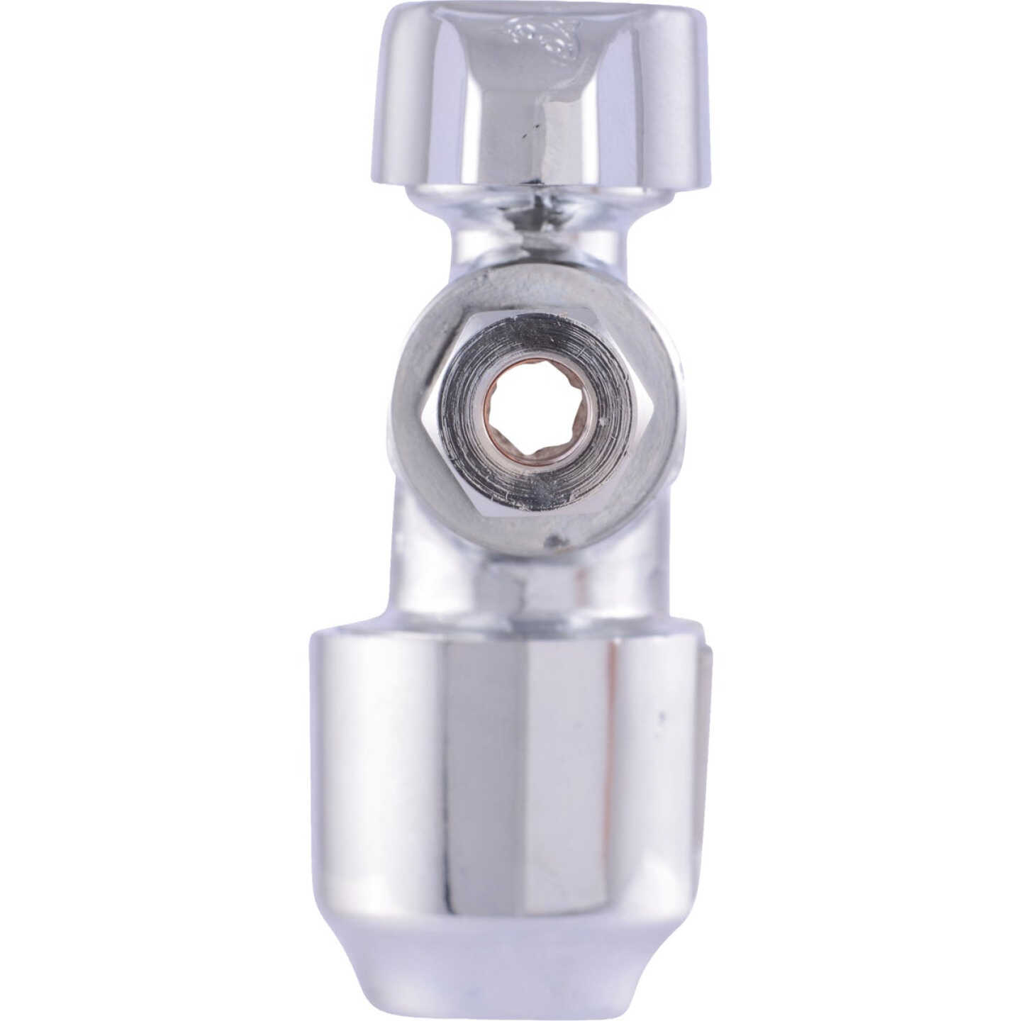SharkBite 1/2 In. Push to Connect x 3/8 In. O.D. Compression x 1/4 In. O.D. Compression Dual Stop Valve Image 3