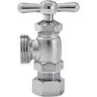 ProLine 1/2 In. COMP x 3/4 In. MHT Chrome Plated Brass Front Operated Washing Machine Valve Image 2