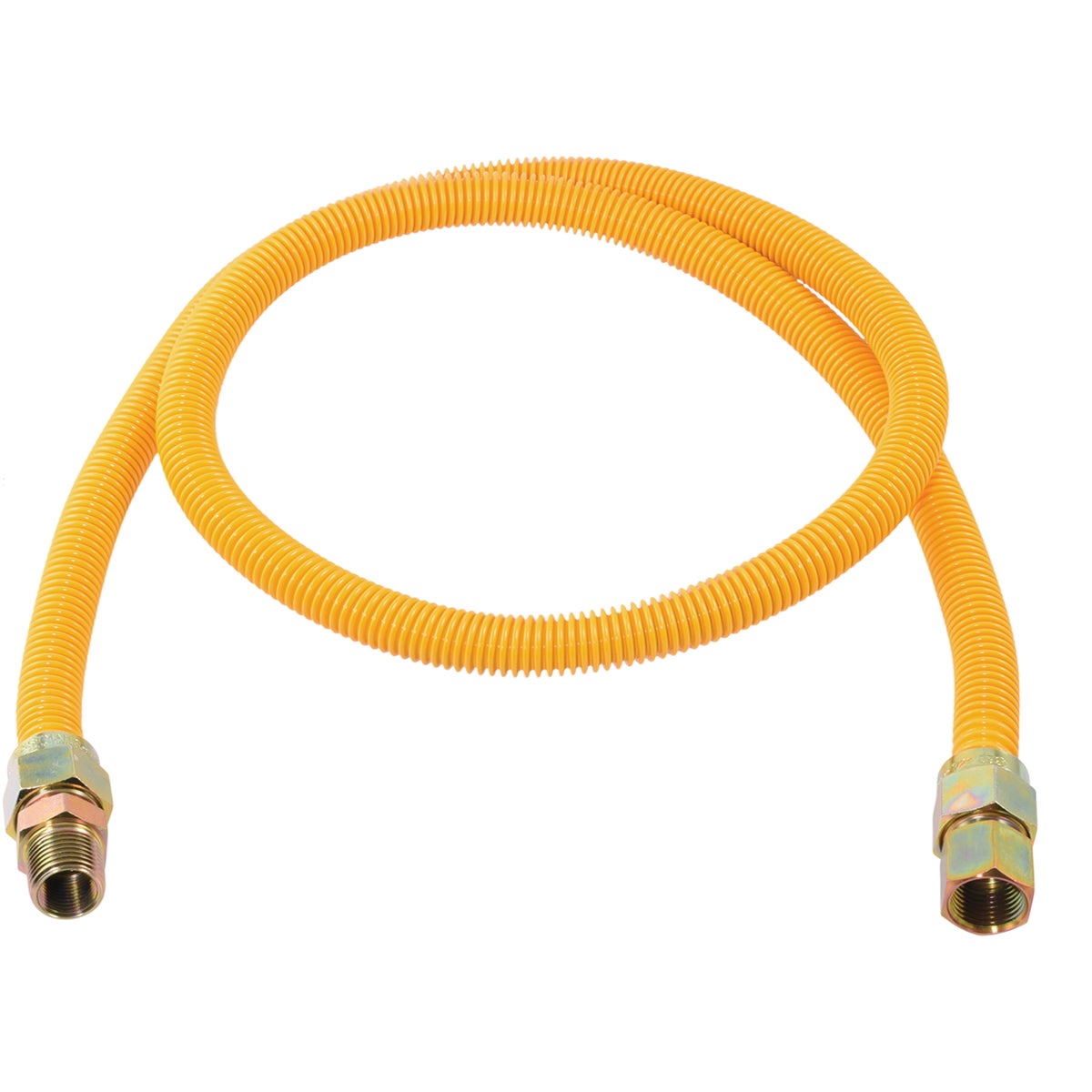 Eastman 5/8 In. OD x 60 In. 1/2 In. FIP x 1/2 In. MIP (Tapped 3/8 In. FIP) Coated Stainless Steel Gas Connector Image 1