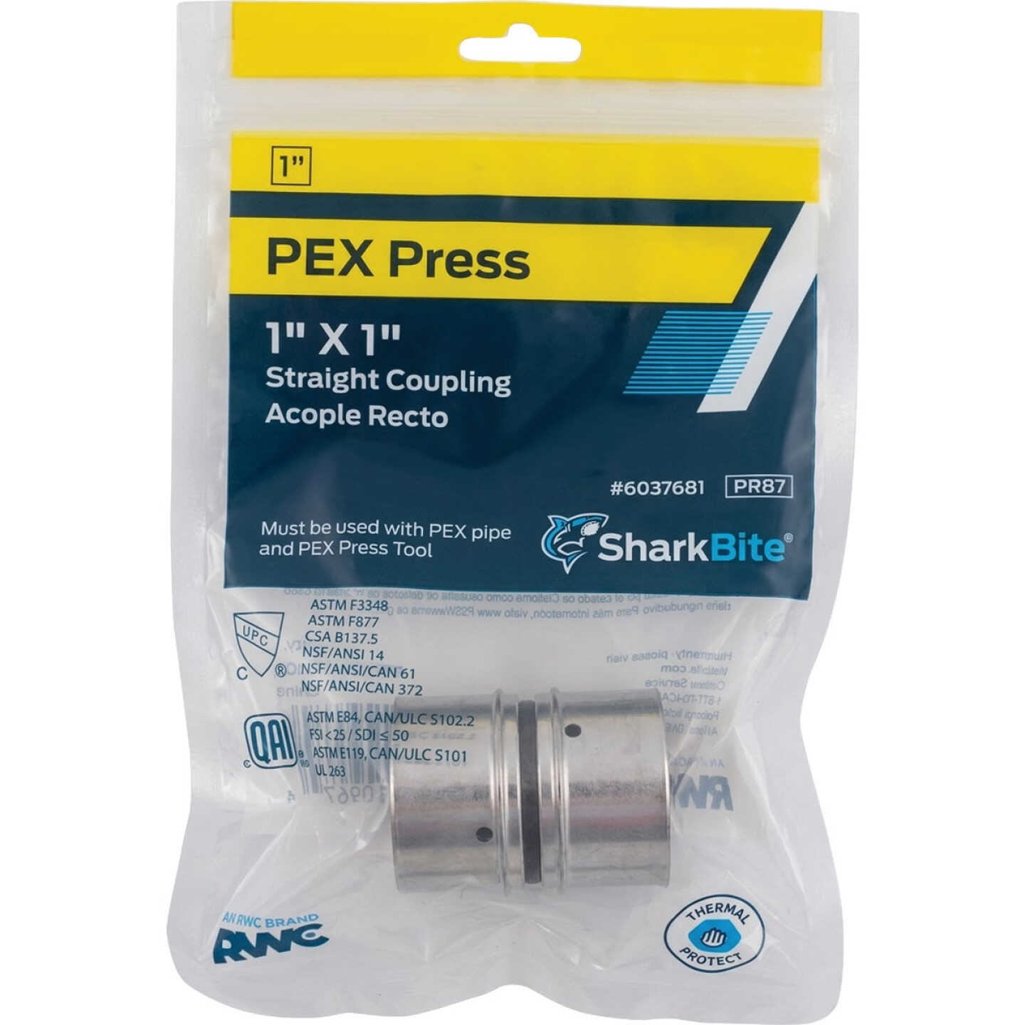 SharkBite 1 In. PEX Press Poly Coupling Image 2