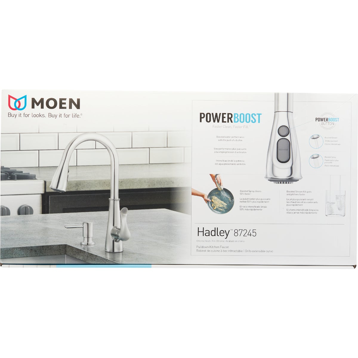 Moen Hadley 1-Handle Pull-Down Kitchen Faucet, Chrome Image 3
