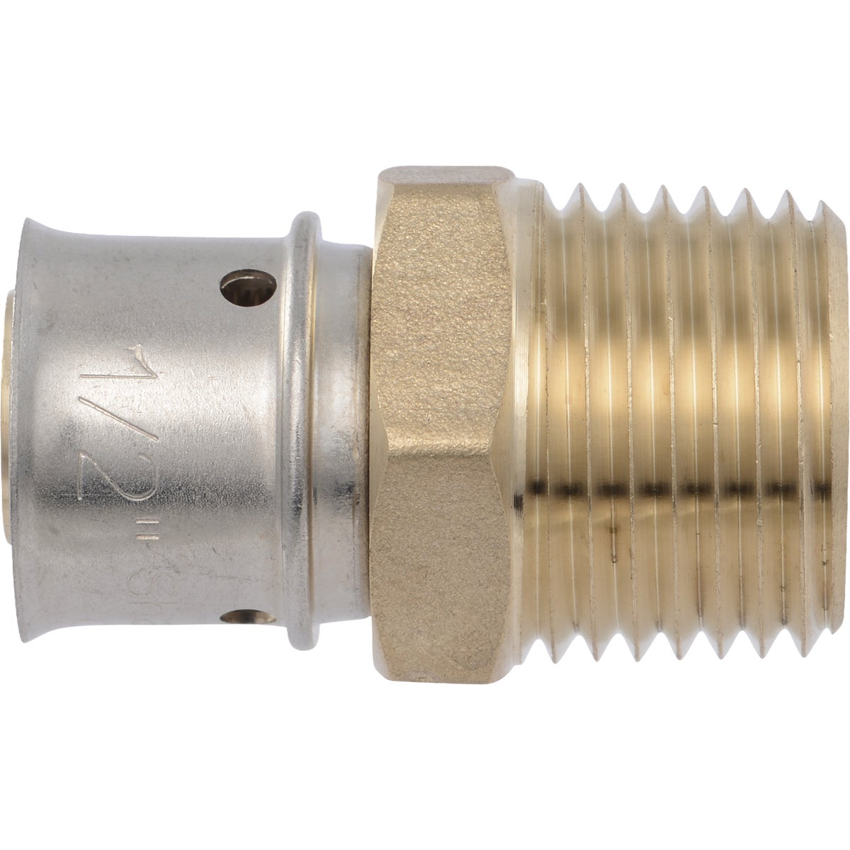 SharkBite 1/2 In. x 1/2 In. MNPT PEX Press Brass Adapter