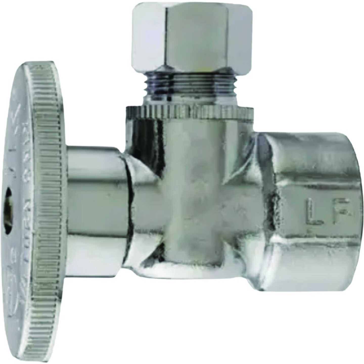 Master Plumber 1/2 In. FIP x 3/8 In. OD 1/4-Turn Angle Supply Stop Valve Image 1
