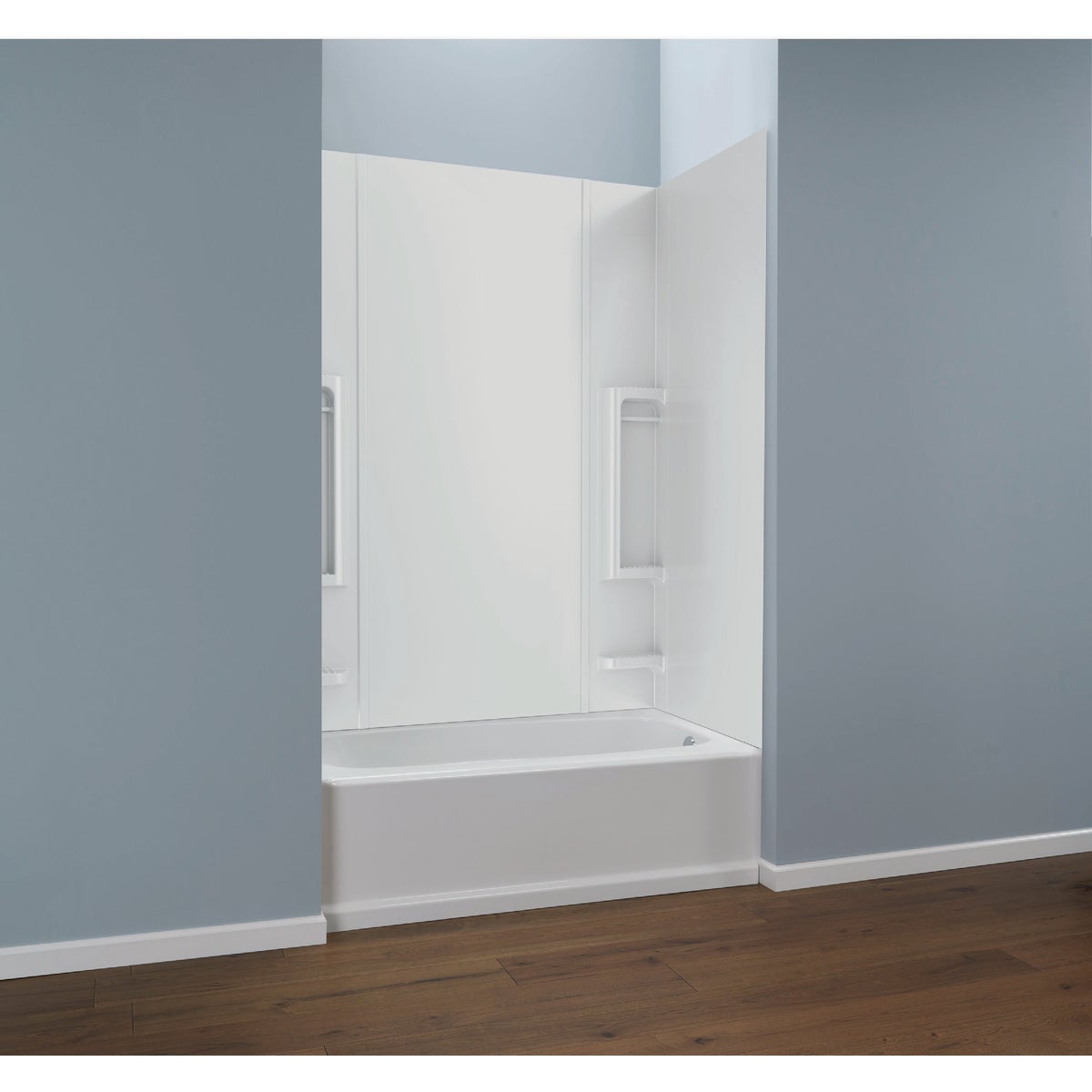 Delta 5-Piece White Galiant Bathtub Wall Surround Set Image 4