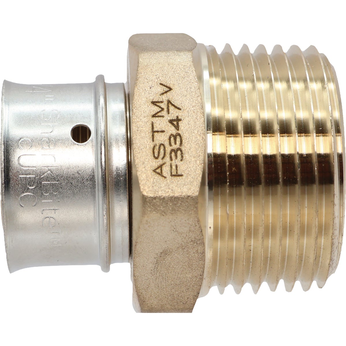 SharkBite 3/4 In. x 1 In. MNPT PEX Press Brass Adapter