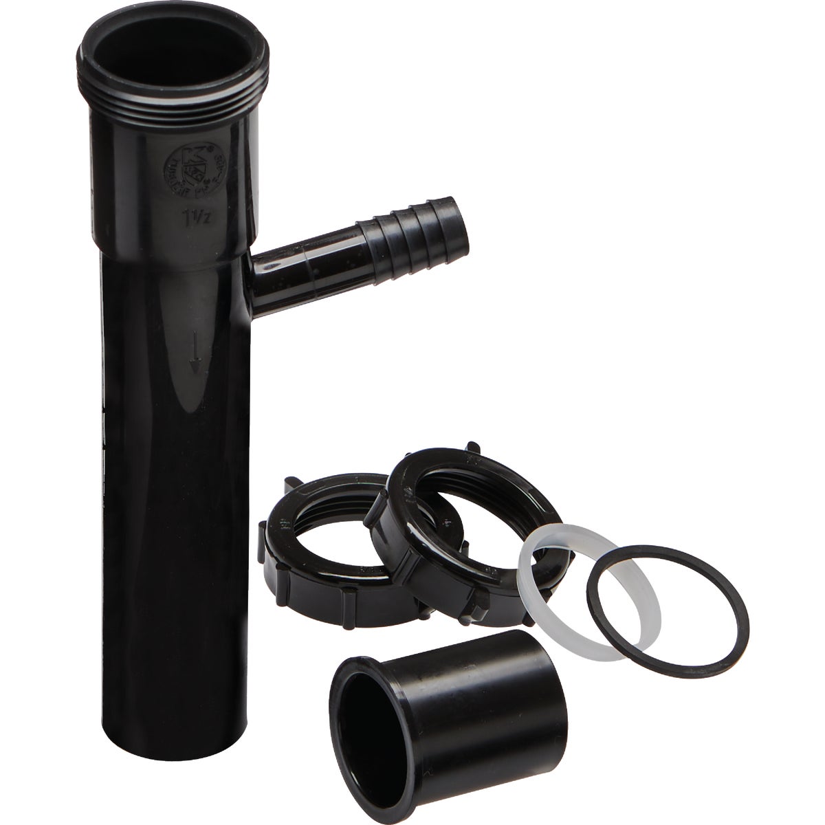 Plumb Pak 1-1/2 In. x 8 In. Black Plastic Dishwasher Tailpiece