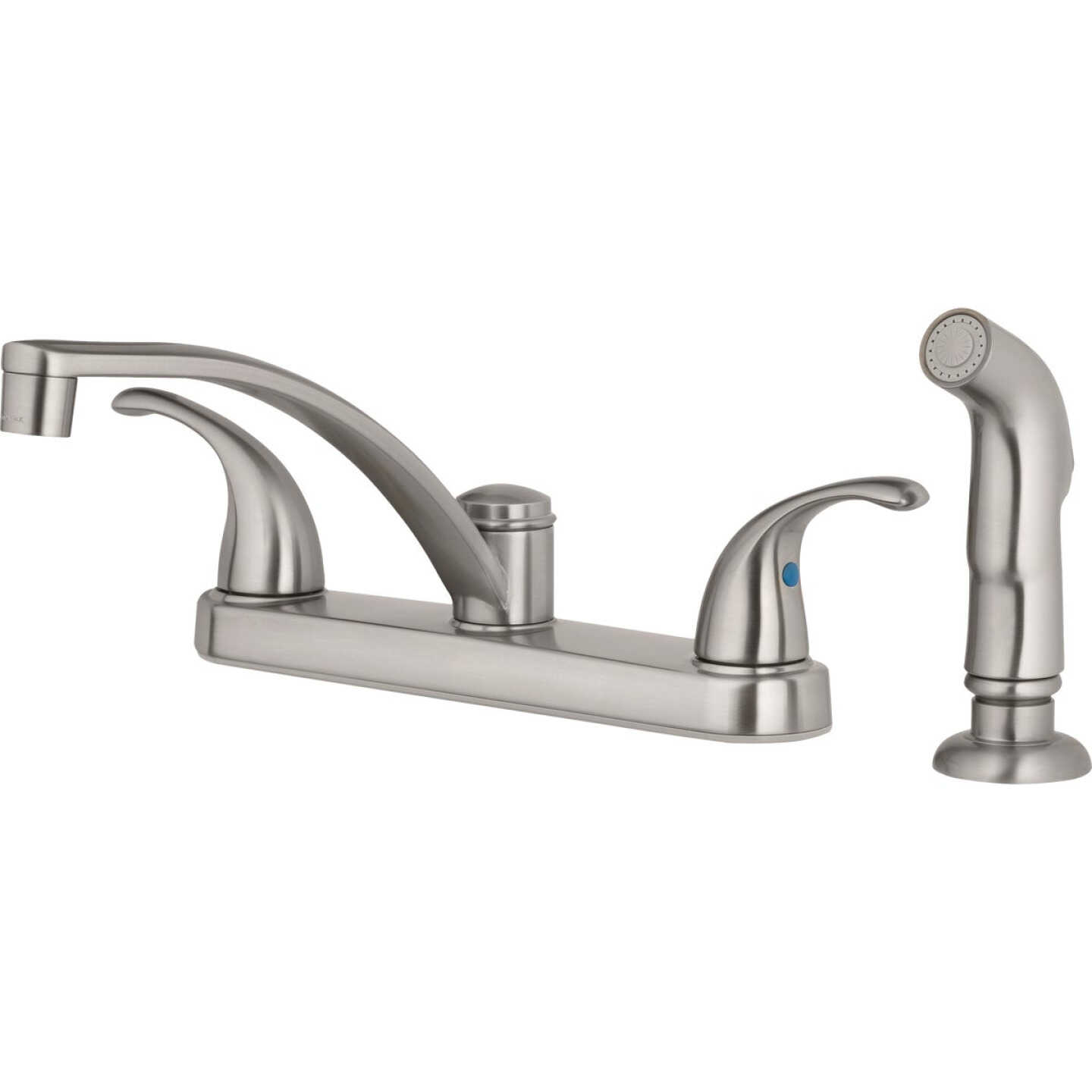 Homepointe 2 Decorative Lever Handle Kitchen Faucet, Brushed Nickel Image 1