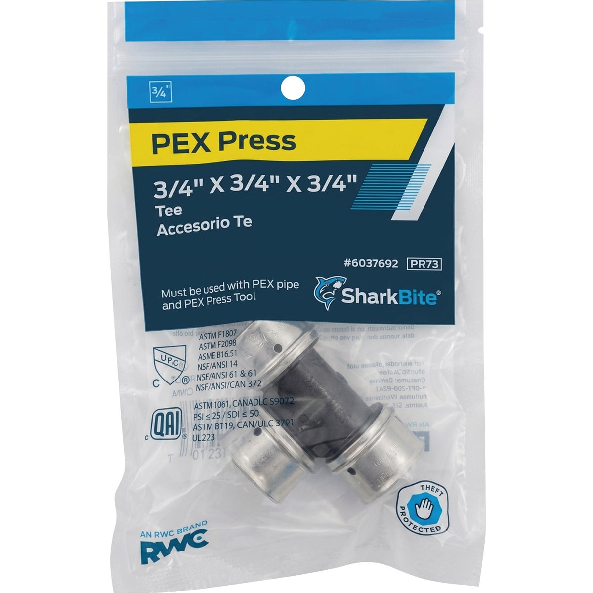 SharkBite 3/4 In. PEX Press Poly Tee Image 2
