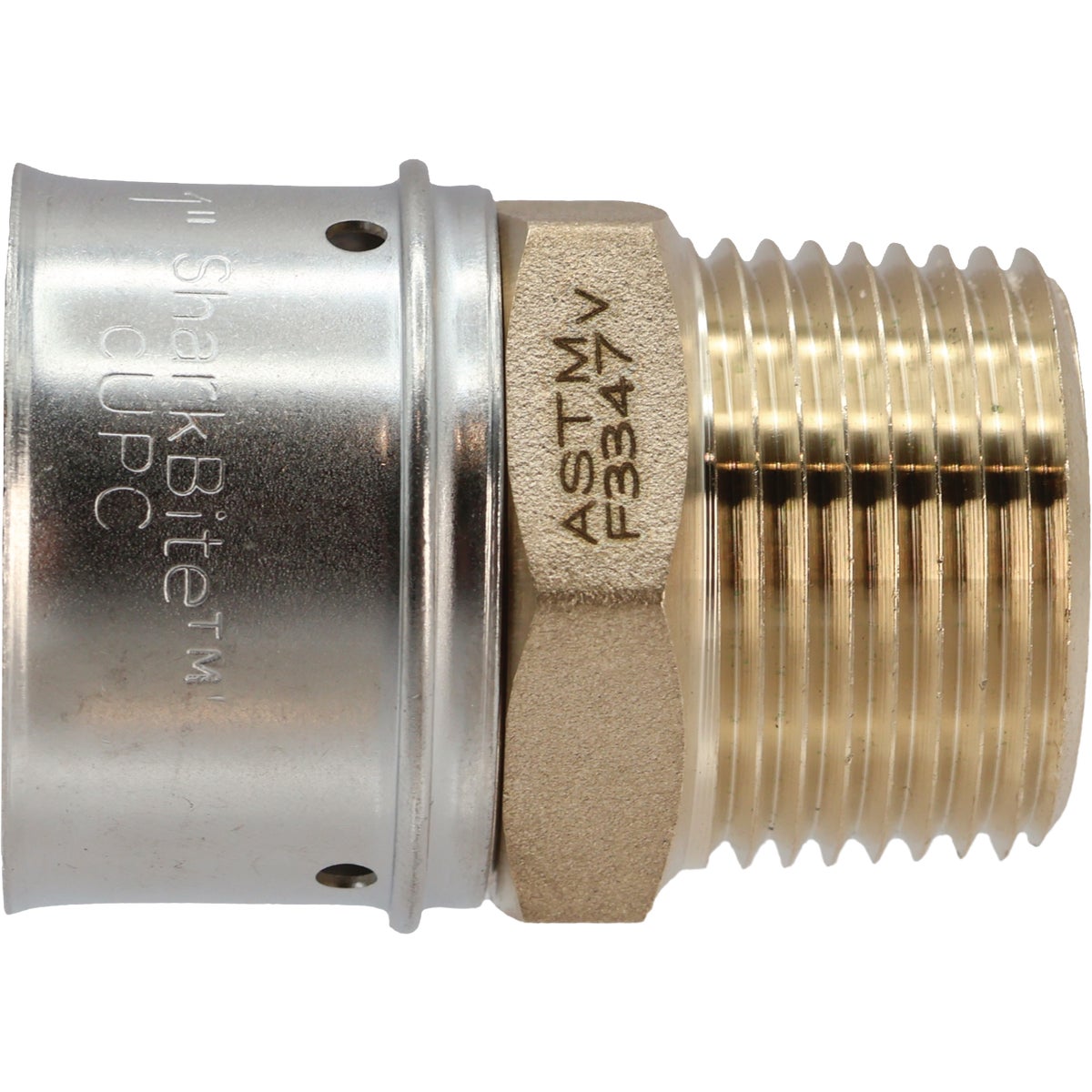 SharkBite 1 In. x 3/4 In. MNPT PEX Press Brass Adapter