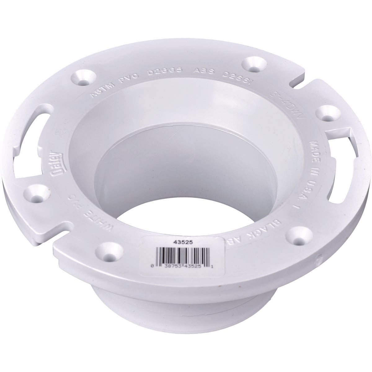 Oatey 3 or 4 In. Long-Pattern Flange Schedule 40 DWV PVC Pipe Fitting