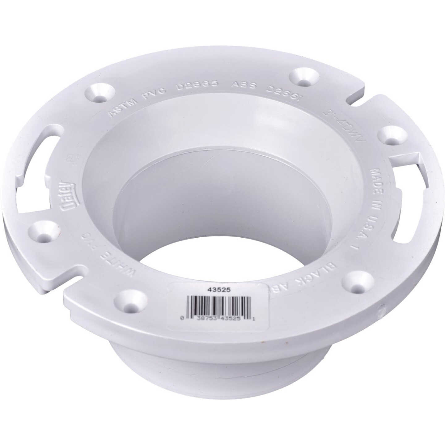 Oatey 3 or 4 In. Long-Pattern Flange Schedule 40 DWV PVC Pipe Fitting Image 1