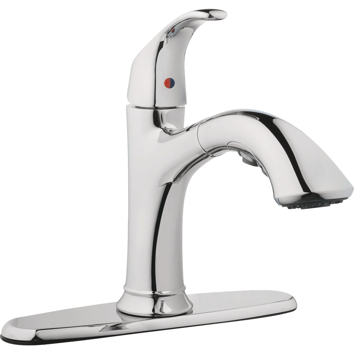 Homepointe Single or 3-Hole Low Arc Pull-Down Kitchen Faucet, Chrome