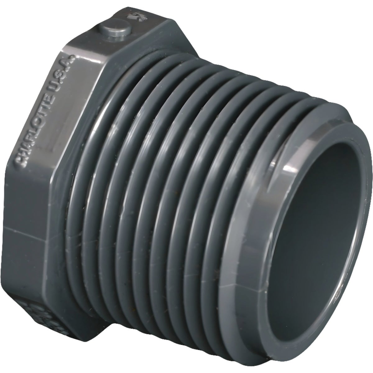 Charlotte Pipe 1 In. Gray PVC Schedule 80 Male Pipe Thread Plug