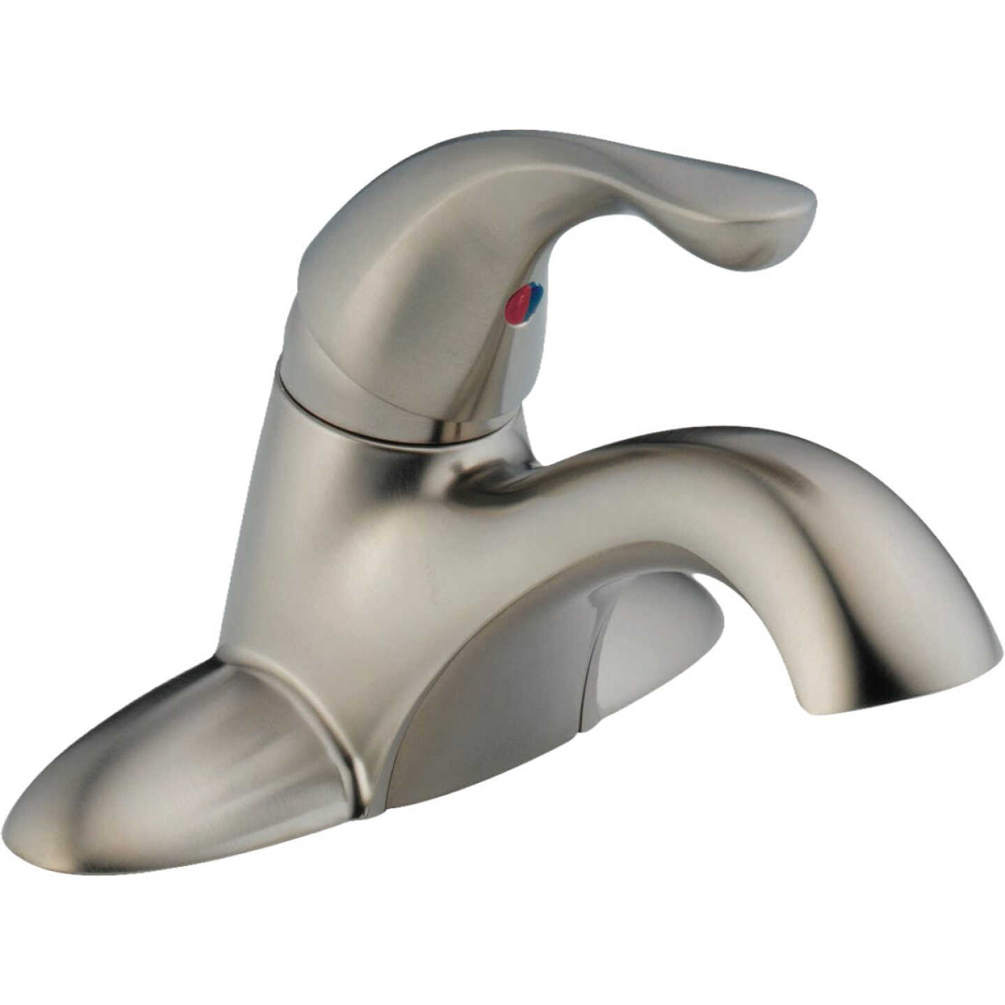 Delta Classic Stainless 1-Handle Lever 4 In. Centerset Bathroom Faucet with Pop-Up Image 1