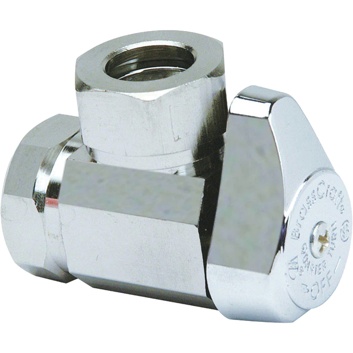 Brasscraft 1/2 In. x 1/2 In. Chrome Angle Stop Valve