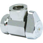 Brasscraft 1/2 In. x 1/2 In. Chrome Angle Stop Valve Image 1
