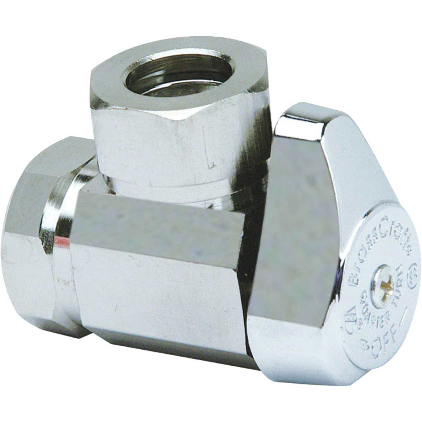 Brasscraft 1/2 In. x 1/2 In. Chrome Angle Stop Valve Image 1
