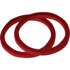 Keeney 1-1/2 In. x 1-1/4 In. Red Tapered Reducing Thermo Plastic Rubber Washer Image 1