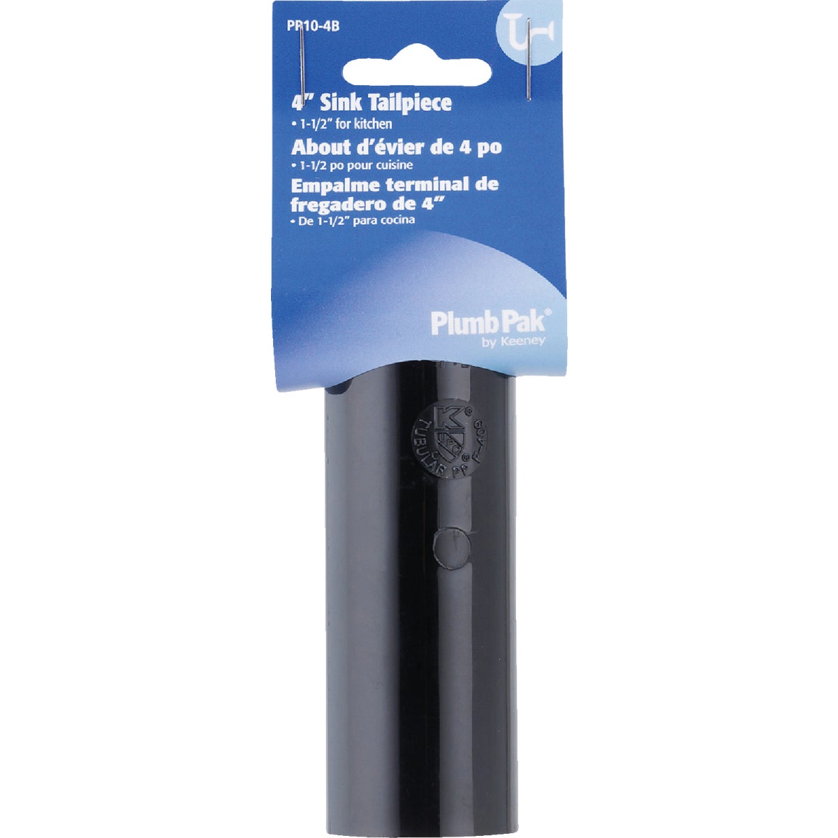 Plumb Pak 1-1/2 In. OD x 4 In. Black Plastic Tailpiece