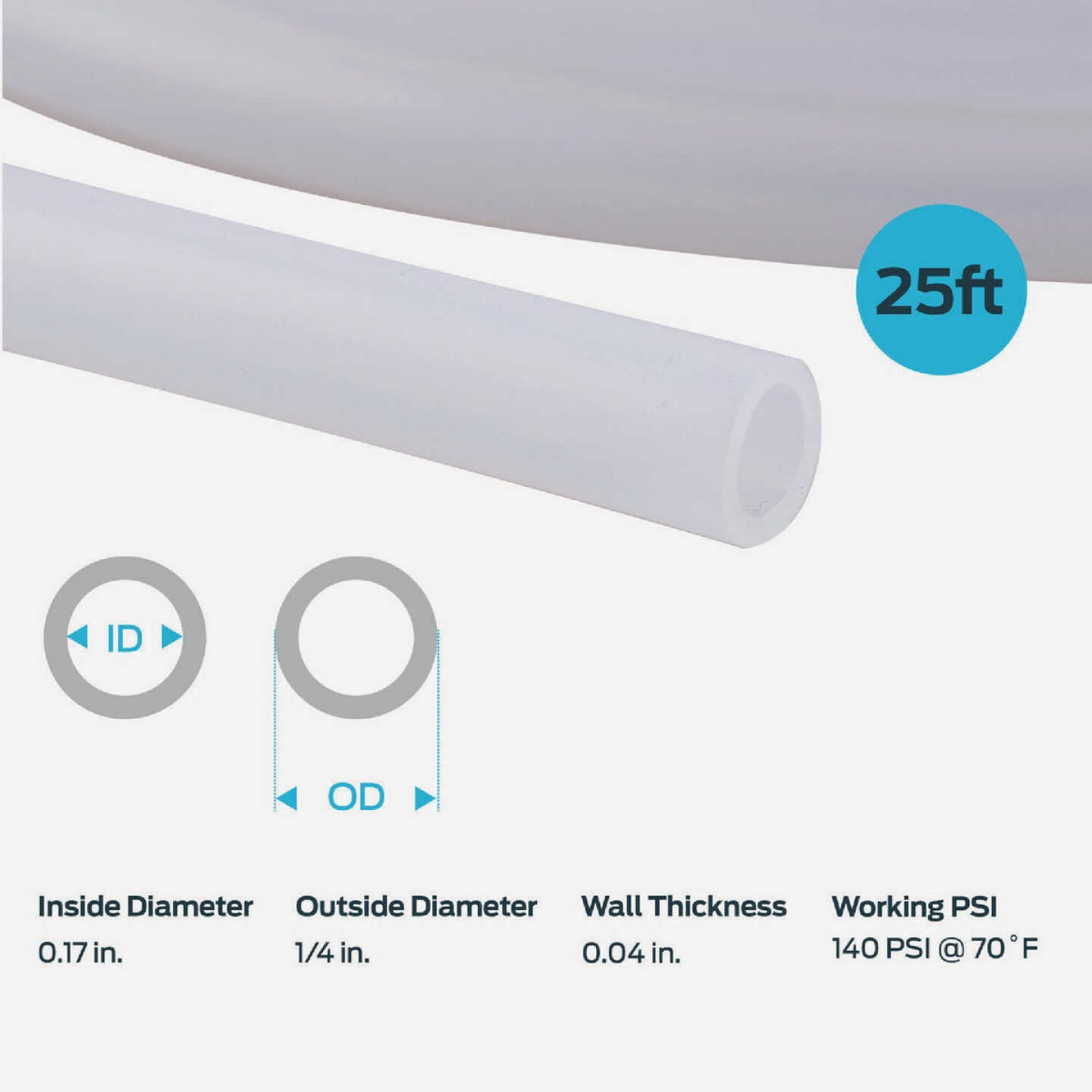 EZ-Flo 1/16 In. ID x 1/4 In. OD x 25 Ft. L. Polyethylene Tubing Image 5