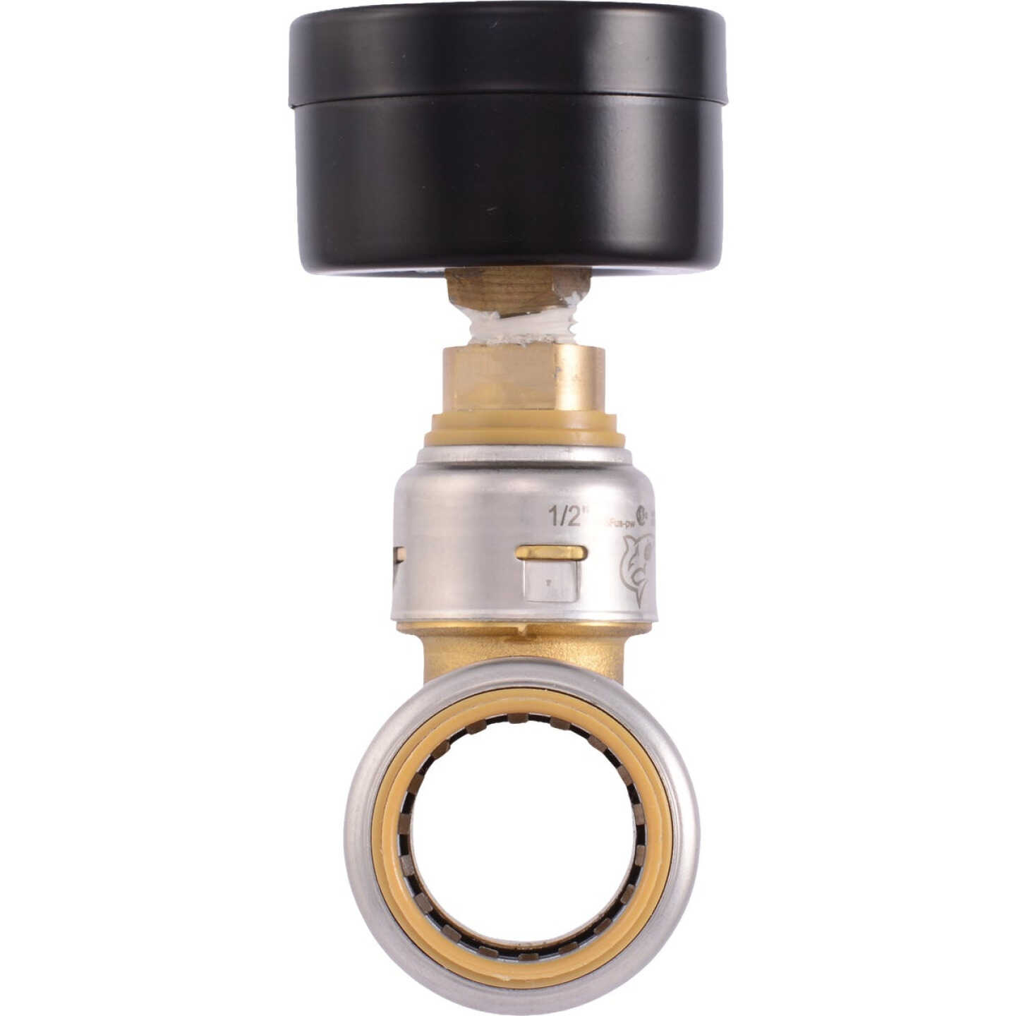 SharkBite 3/4 In. Push-to-Connect Pressure-Gauge Brass Tee Image 6