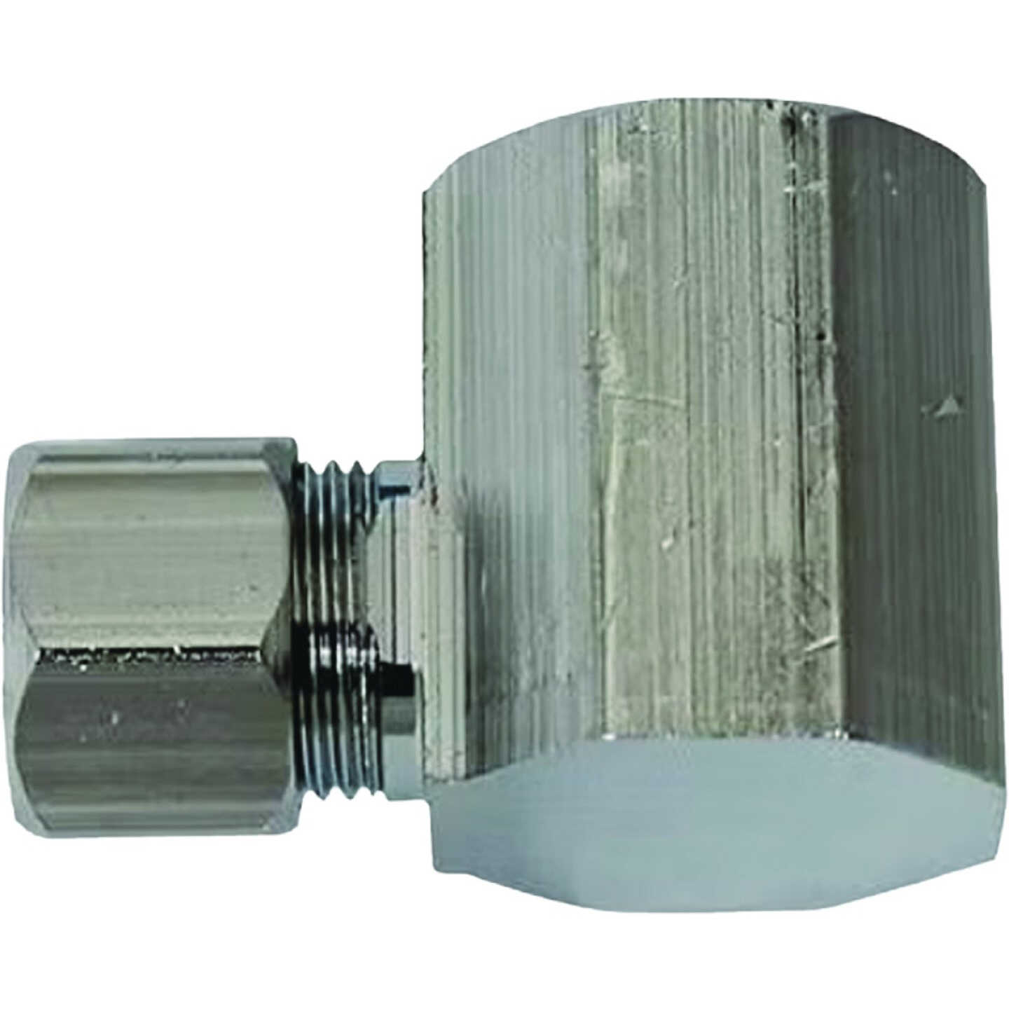 Plumb Pak 1/2 In. FPT x 3/8 In. Chrome Plated OD Brass Compression Angle Connector Image 1